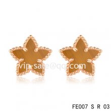 Fake Van Cleef & Arpels Sweet Alhambra Star Pink Earrings,Tiger??S Eye